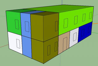 图1 建筑热工分区模型图